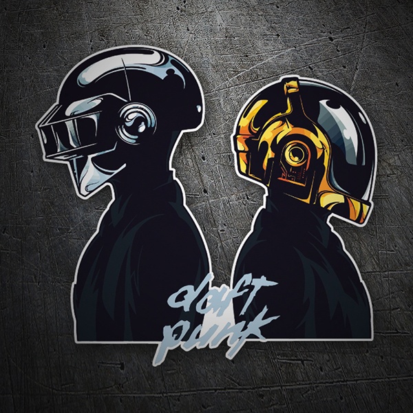 Adesivi per Auto e Moto: Daft Punk con Figure Stilizzate