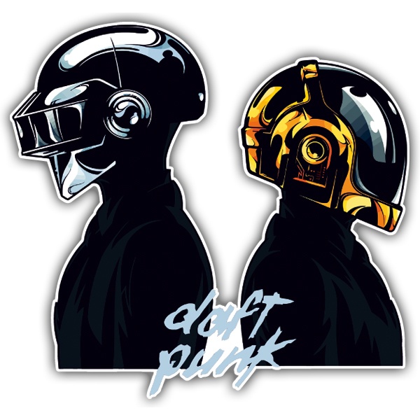 Adesivi per Auto e Moto: Daft Punk con Figure Stilizzate