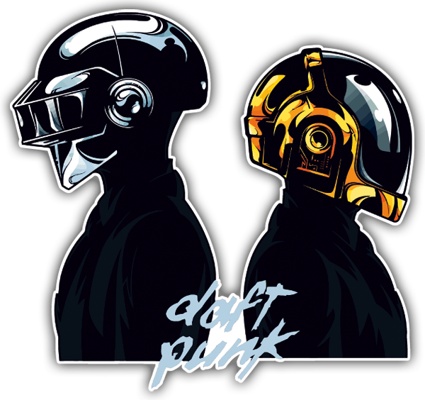 Adesivi per Auto e Moto: Daft Punk con Figure Stilizzate