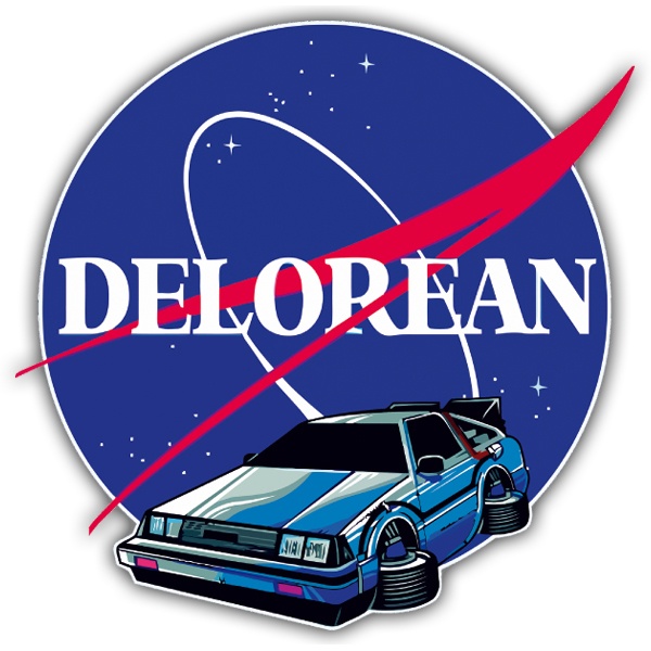 Adesivi per Auto e Moto: Delorean Nasa