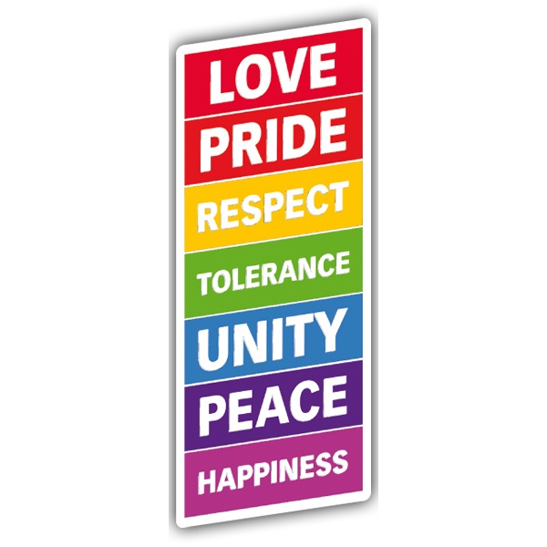 Adesivi per Auto e Moto: Bandiera orgoglio gay