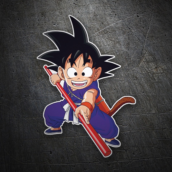 Adesivo Goku Formazione Con Un Bastone Di Bo Stickersmurali Com