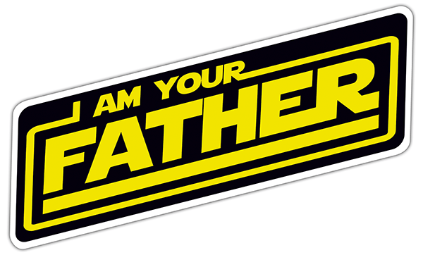 Adesivi per Auto e Moto: Testi Io sono tuo padre