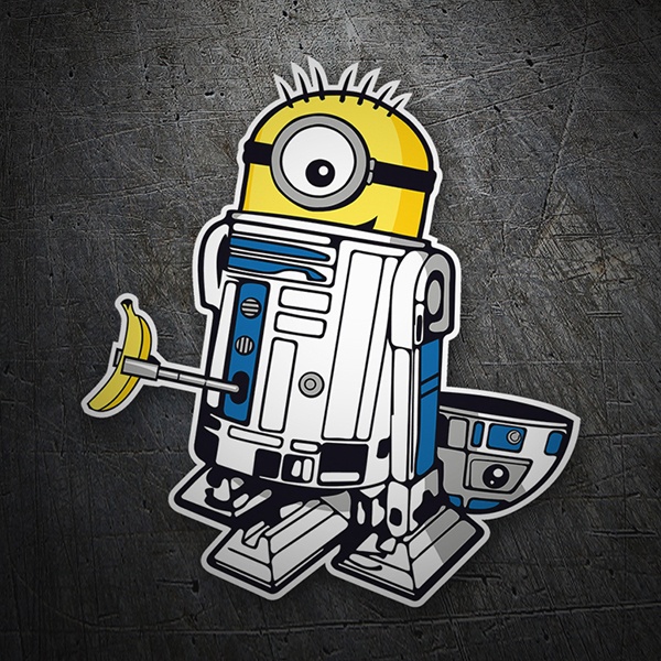 Adesivi per Auto e Moto: Minion R2D2