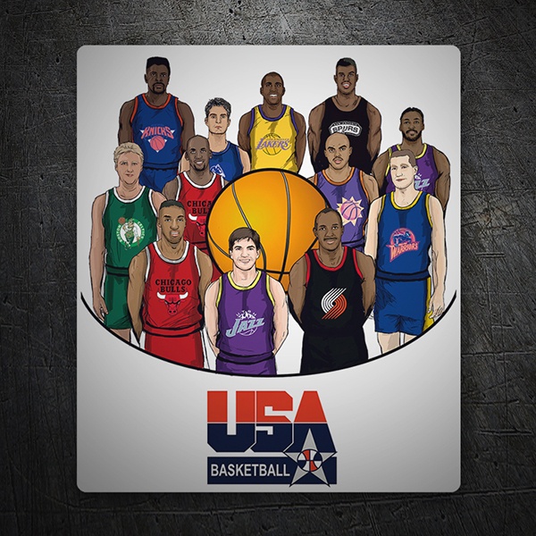 Adesivi per Auto e Moto: Dream team USA