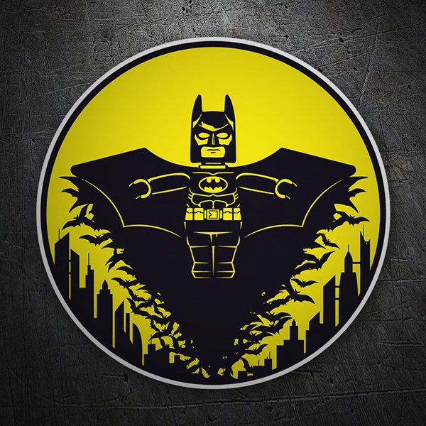 Adesivi per Auto e Moto: Batman Lego circa Gotham