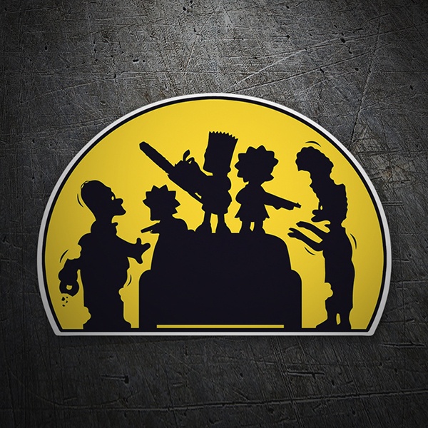 Adesivi per Auto e Moto: I bambini del Simpsons armati 1