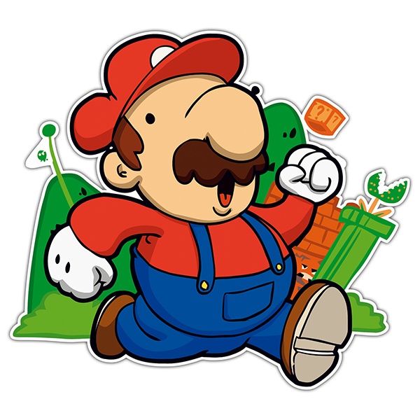 Adesivi per Auto e Moto: Super Mario Cartoon