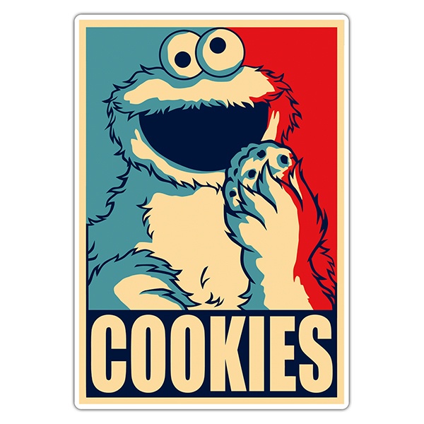 Adesivi per Auto e Moto: Cookie Monster Presidente