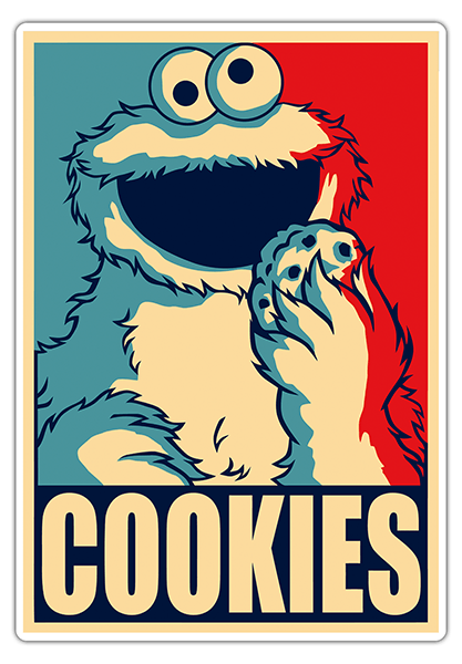 Adesivi per Auto e Moto: Cookie Monster Presidente