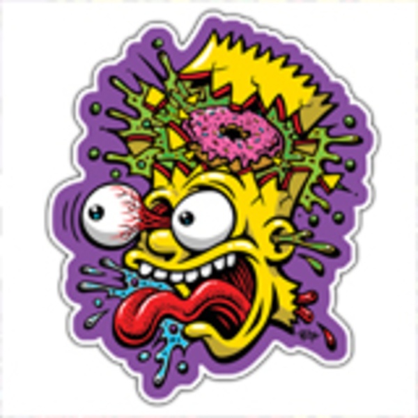Adesivi per Auto e Moto: Bart Simpson decomposto