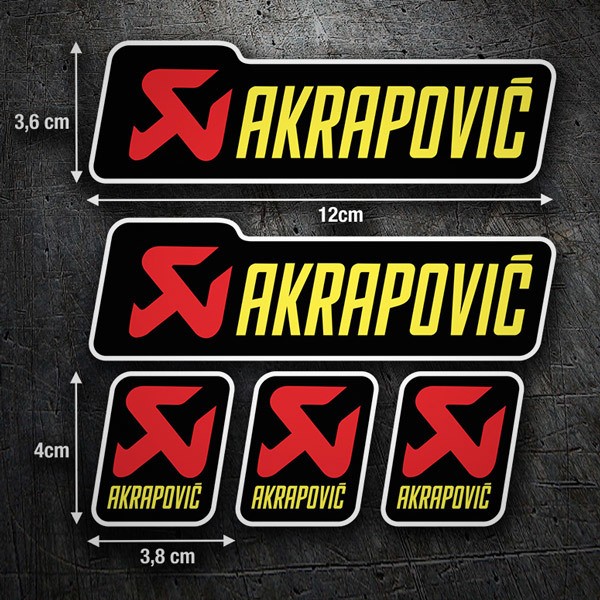 Adesivi per Auto e Moto: Set 5X Akrapovic