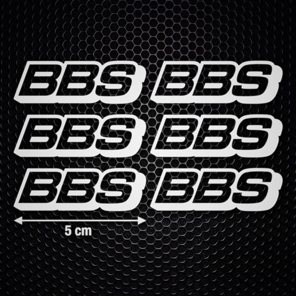 Adesivi per Auto e Moto: Set 6X Cerchi BBS