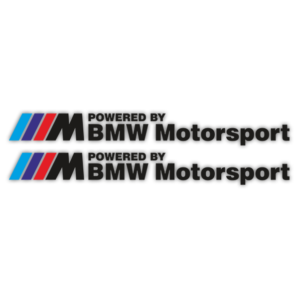 Adesivi per Auto e Moto: Kit BMW Motorsport Nero con Logo M