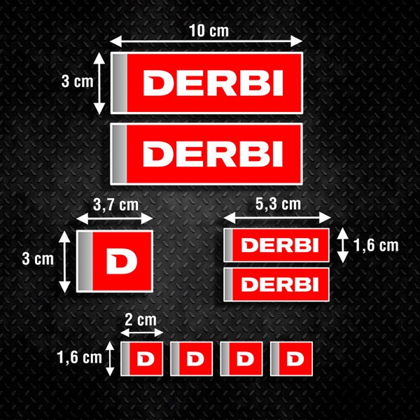 Adesivi per Auto e Moto: Set 9X Derbi