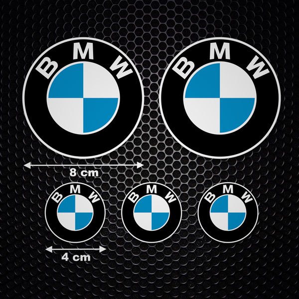 Adesivi per Auto e Moto: Set 5X BMW Logo 1