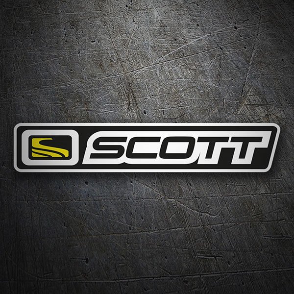 Adesivi per Auto e Moto: Logotipo Scott in Design Orizzontale