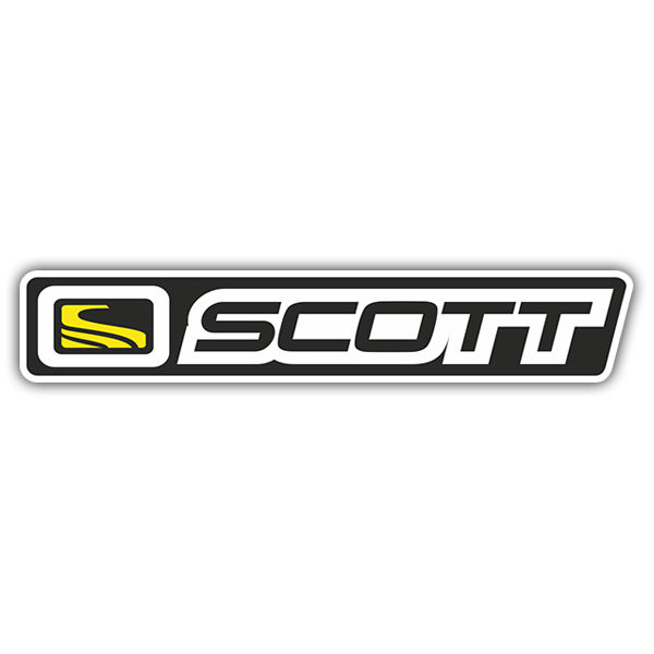 Adesivi per Auto e Moto: Logotipo Scott in Design Orizzontale