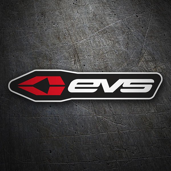 Adesivi per Auto e Moto: Logo EVS con freccia rossa