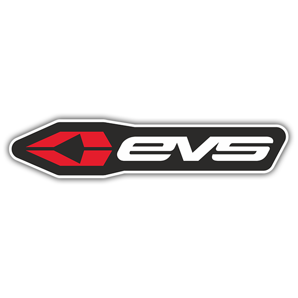 Adesivi per Auto e Moto: Logo EVS con freccia rossa