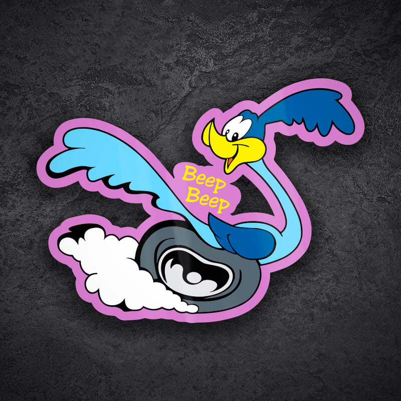 Adesivi per Auto e Moto: Correcaminos Rueda Beep Beep