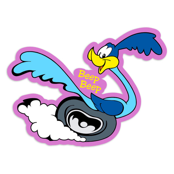 Adesivi per Auto e Moto: Correcaminos Rueda Beep Beep