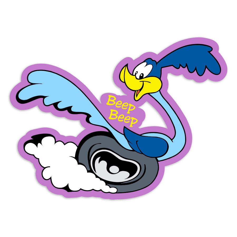 Adesivi per Auto e Moto: Correcaminos Rueda Beep Beep