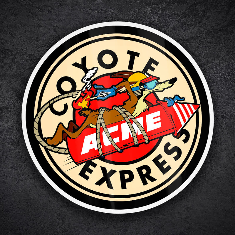 Adesivi per Auto e Moto: Coyote Express Razzo ACME