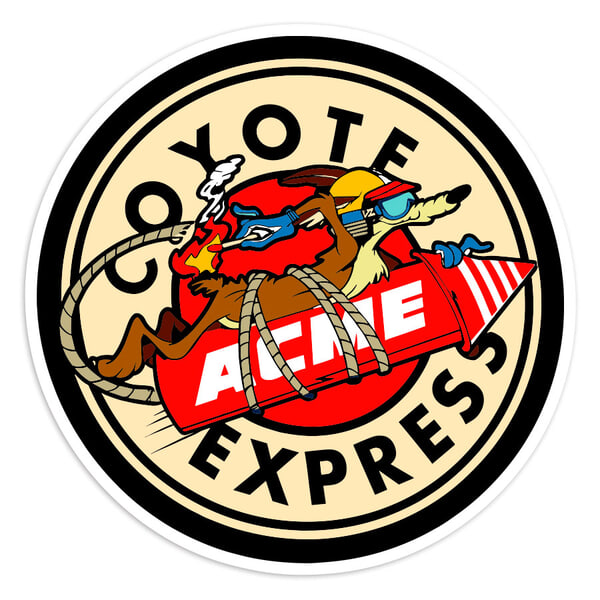 Adesivi per Auto e Moto: Coyote Express Razzo ACME