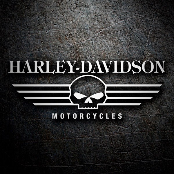 Adesivi per Auto e Moto: Harley Davidson Teschio Motorcycles
