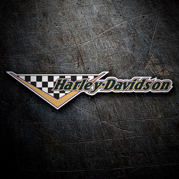 Adesivi per Auto e Moto: Bandiera a scacchi Harley Davidson