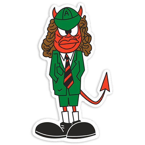 Adesivi per Auto e Moto: Caricatura Angus Young