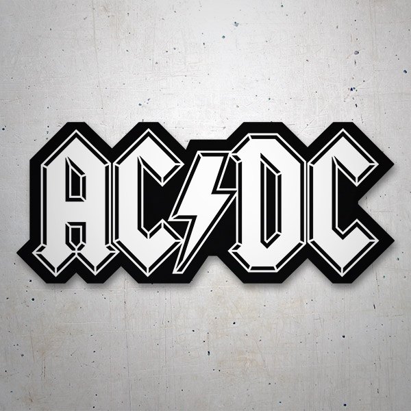Adesivi per Auto e Moto: ACDC con Rayo tra Lettere