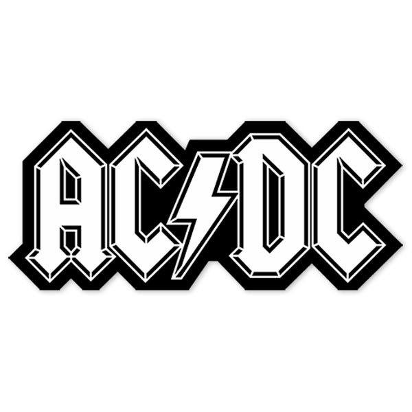 Adesivi per Auto e Moto: ACDC bianco e nero