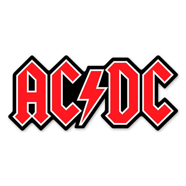 Adesivi per Auto e Moto: AC/DC Rosso con Rayo