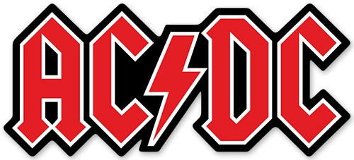 Adesivi per Auto e Moto: AC/DC Rosso con Rayo