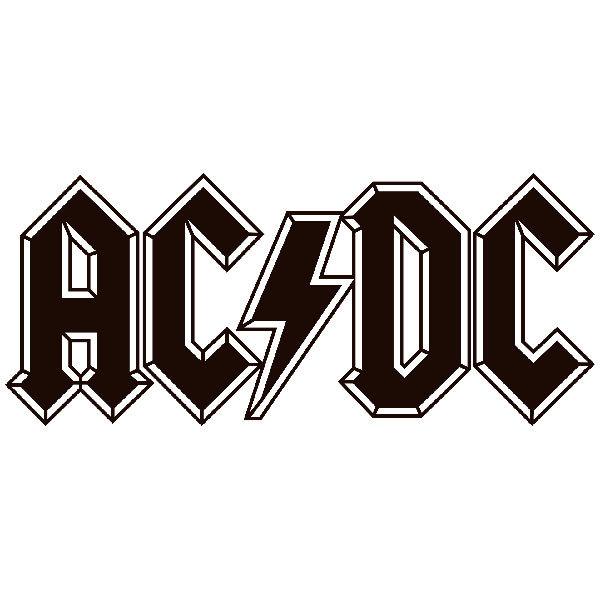Adesivi per Auto e Moto: AC/DC con Rayo tra Lettere