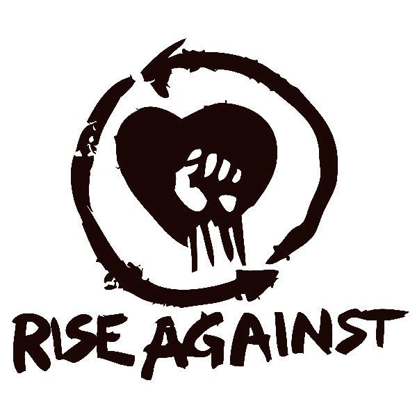 Adesivi per Auto e Moto: Rise Against con Coraz&oacute;n y Pu&ntilde;o