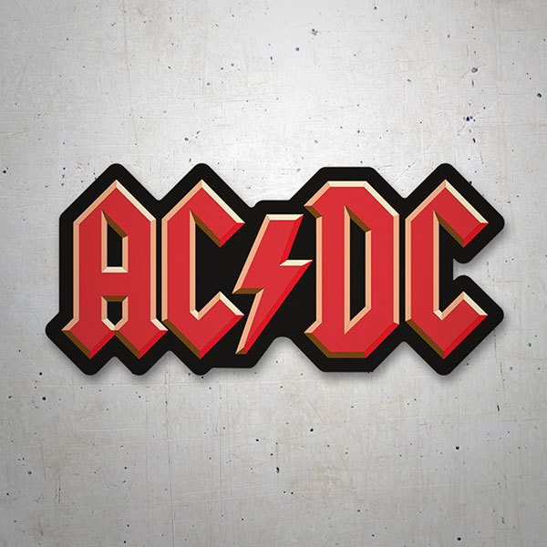 Adesivi per Auto e Moto: Logo AC/DC con Fulmine