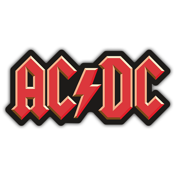 Adesivi per Auto e Moto: Logo AC/DC con Fulmine