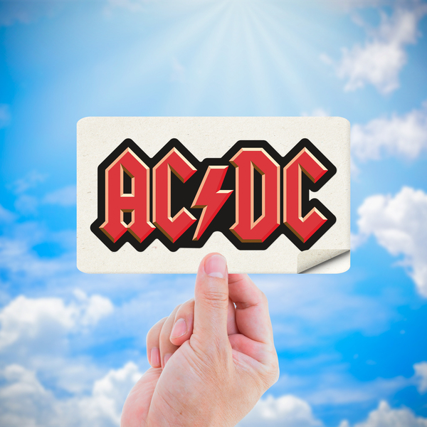 Adesivi per Auto e Moto: Logo AC/DC con Fulmine