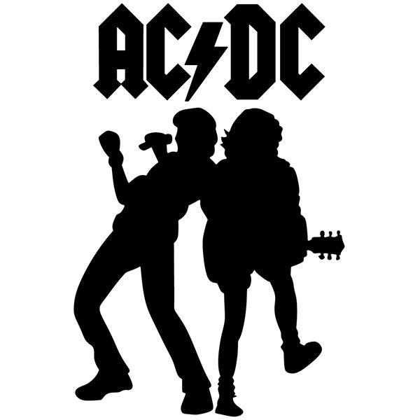 Adesivi per Auto e Moto: ACDC Angus Young e Brian Johnson