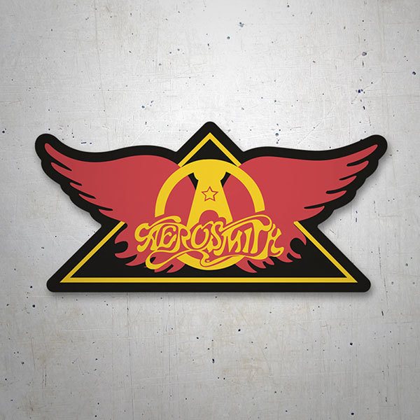 Adesivi per Auto e Moto: Logo Aerosmith Classico in Triangolo