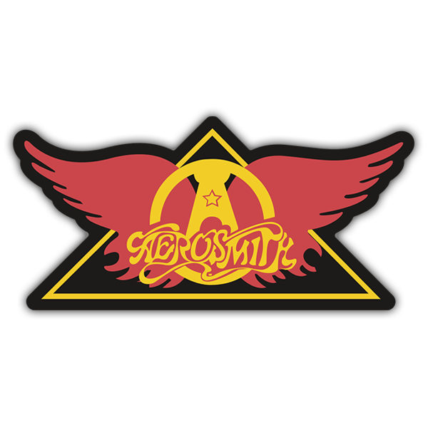 Adesivi per Auto e Moto: Logo Aerosmith Classico in Triangolo