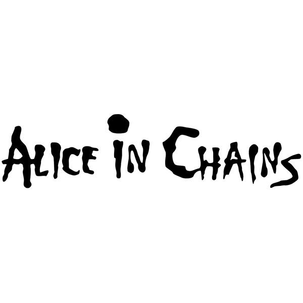 Adesivi per Auto e Moto: Nome ALICE IN CHAINS in Stile Rockero
