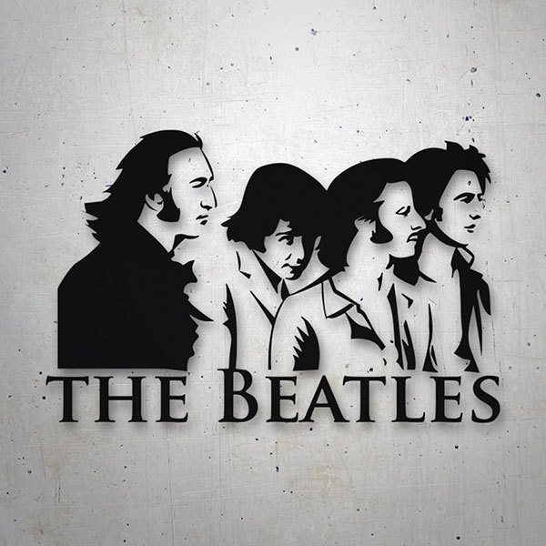 Adesivi per Auto e Moto: Silhouette di Quattro Membri dei The Beatles