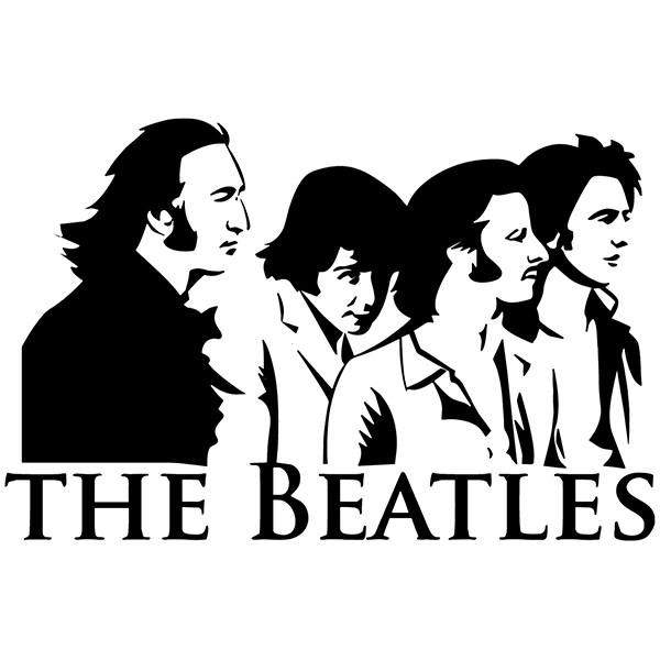 Adesivi per Auto e Moto: Silhouette di Quattro Membri dei The Beatles
