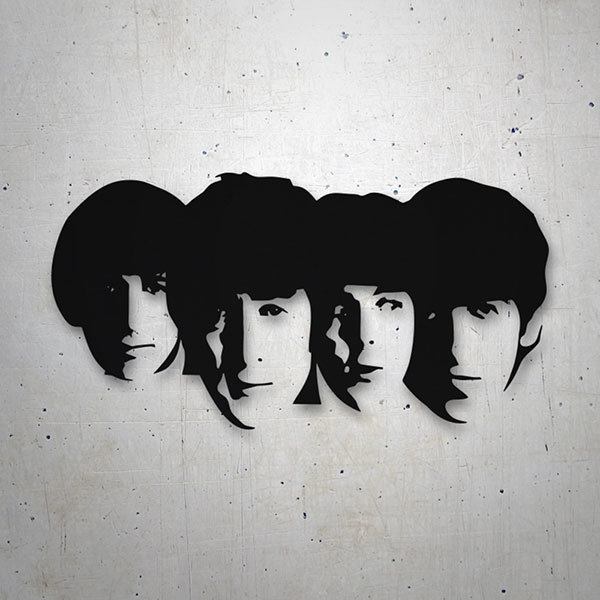 Adesivi per Auto e Moto: Silhouette dei Quattro Membri dei The Beatles