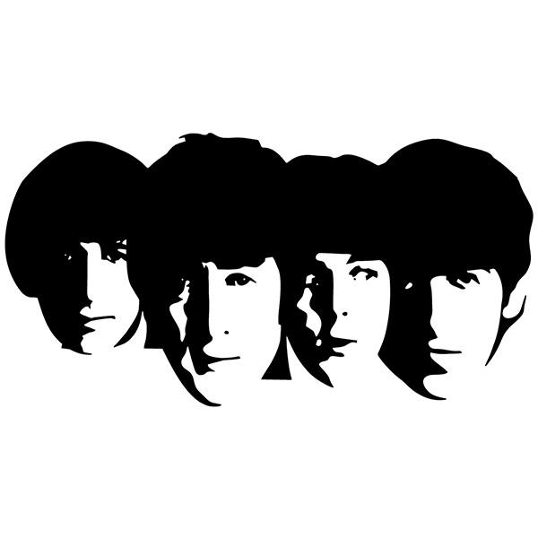 Adesivi per Auto e Moto: Silhouette dei Quattro Membri dei The Beatles