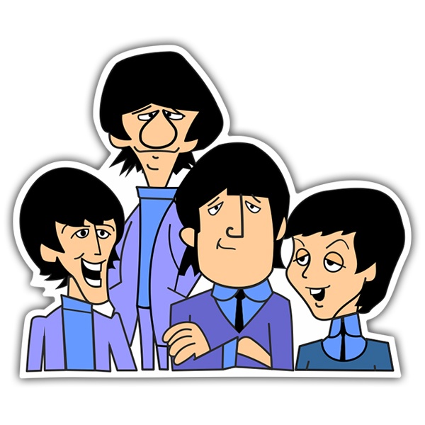 Adesivi per Auto e Moto: The Beatles Animated